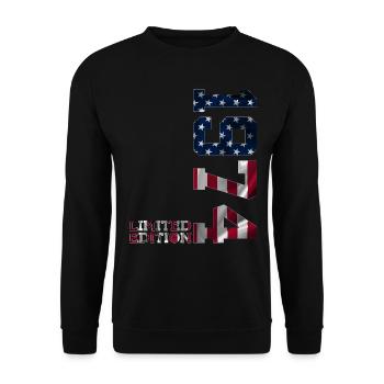 ÉDITION LIMITÉE 1974 USA 52E ANNIVERSAIRE - Sweat-shirt Unisexe - noir - Devant - Alina (178cm) & Michal (187cm)