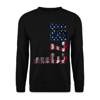 ÉDITION LIMITÉE 1973 USA 53E ANNIVERSAIRE - Sweat-shirt Unisexe - noir - Devant - Alina (178cm) & Michal (187cm)