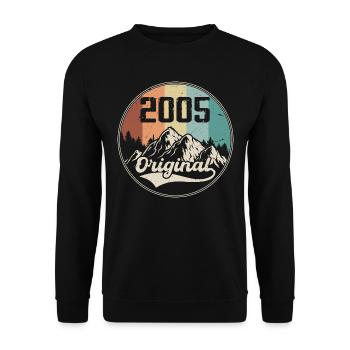 Original 2005 Cadeau D'anniversaire - 2005 - Sweat-shirt Unisexe - noir - Devant - Alina (178cm) & Michal (187cm)