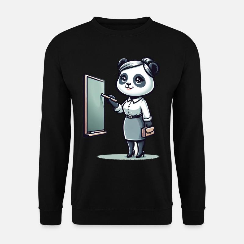 Professeur de panda mignon - Sweat-shirt Unisexe - noir