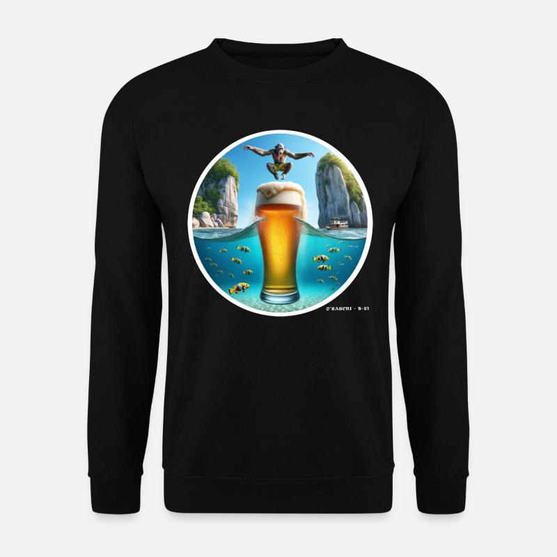 Sprung ins Wochenende - Unisex Pullover - Schwarz
