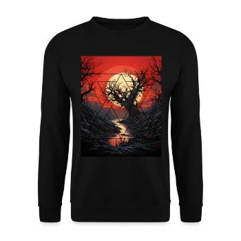 Music Lovers - Norwegian Metal Art - Unisex Sweatshirt - black - Front - Alina (178cm) & Michal (187cm)
