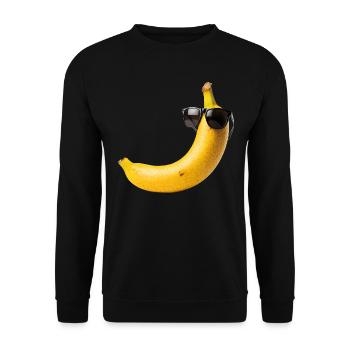 Lunettes de soleil banane drôle - Sweat-shirt Unisexe - noir - Devant - Alina (178cm) & Michal (187cm)