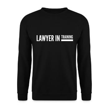 Lawyer In Training - Unisex Sweatshirt - black - Front - Alina (178cm) & Michal (187cm)
