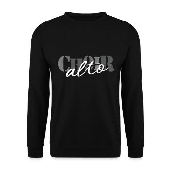Choir -Alto singer - Unisex Sweatshirt - black - Front - Alina (178cm) & Michal (187cm)