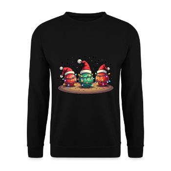 Pétanque Noël Officiel Boules Cadeau Noel - Unisex Pullover - Schwarz - Vorne - Alina (178cm) & Michal (187cm)