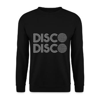 Disco Disco - White - Unisex Pullover - Schwarz - Vorne - Alina (178cm) & Michal (187cm)