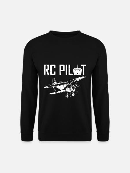 Plane RC Pilot - Unisex Pullover - Schwarz