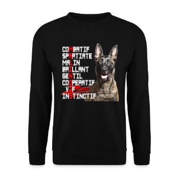 malinois - Unisex Sweatshirt - black - Front - Alina (178cm) & Michal (187cm)