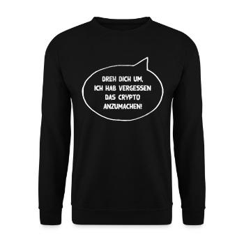Bitcoin Kryptowährung Blockchain Libra kaufen Kurs - Unisex Pullover - Schwarz - Vorne - Alina (178cm) & Michal (187cm)