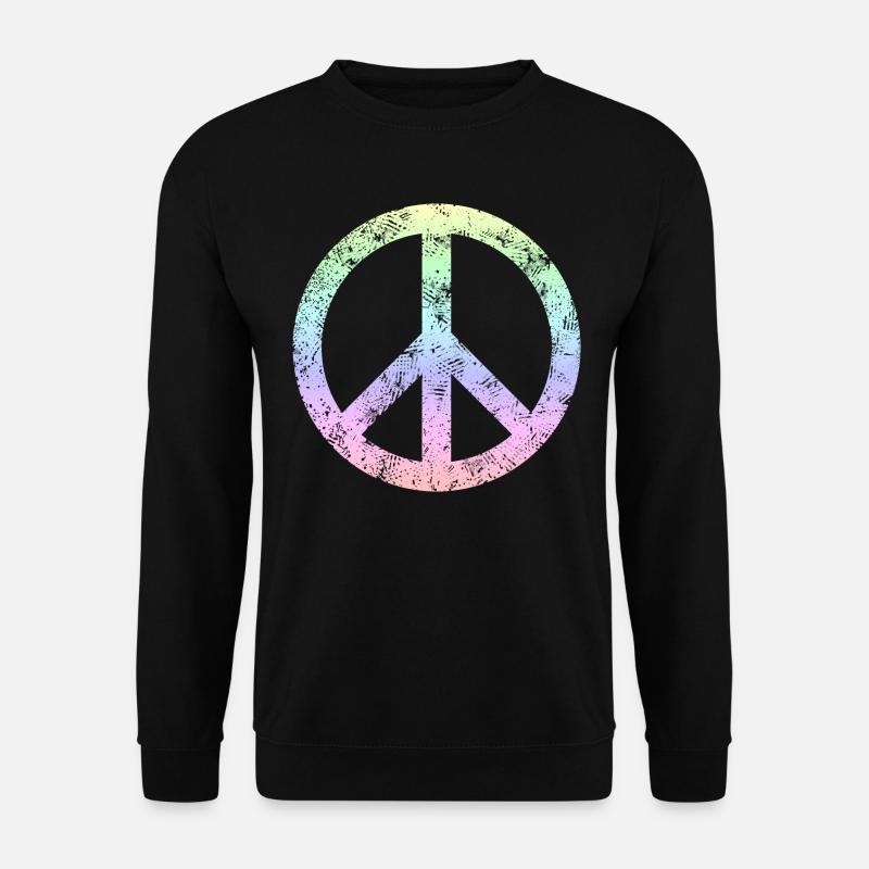Peacezeichen / Frieden - Unisex Pullover - Schwarz