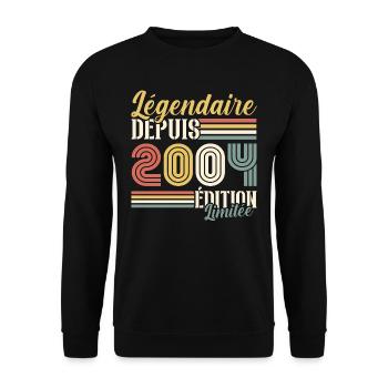 Légendaire Depuis 2004 - Sweat-shirt Unisexe - noir - Devant - Alina (178cm) & Michal (187cm)