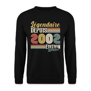 Légendaire Depuis 2002 - Sweat-shirt Unisexe - noir - Devant - Alina (178cm) & Michal (187cm)
