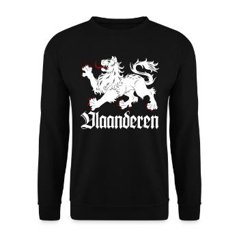 Lion des Flandres - Sweat-shirt Unisexe - noir - Devant - Alina (178cm) & Michal (187cm)