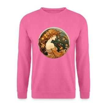 ARTWORK: Young lady in style of Paul Klee - Unisex Sweatshirt - pink - Front