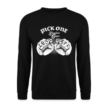 Amour - Sweat-shirt Unisexe - noir - Devant - Alina (178cm) & Michal (187cm)