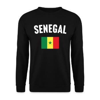 Drapeau du Sénégal - Sweat-shirt Unisexe - noir - Devant - Alina (178cm) & Michal (187cm)