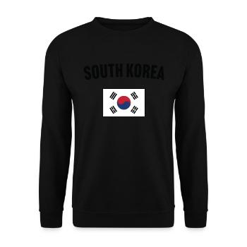 South Korea Flag - Unisex Sweatshirt - black - Front - Alina (178cm) & Michal (187cm)