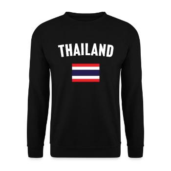 Thailand Flagge - Unisex Pullover - Schwarz - Vorne - Alina (178cm) & Michal (187cm)