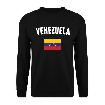 Venezuela Flag - Unisex Sweatshirt - black - Front - Alina (178cm) & Michal (187cm)