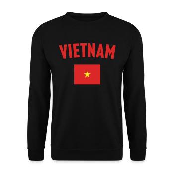 Drapeau du Vietnam - Sweat-shirt Unisexe - noir - Devant - Alina (178cm) & Michal (187cm)