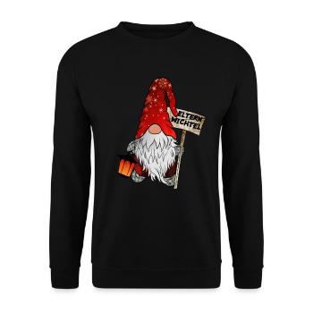 Eltern Wichtel Weihnachtsgnom für Mama und Papa - Unisex Pullover - Schwarz - Vorne - Alina (178cm) & Michal (187cm)