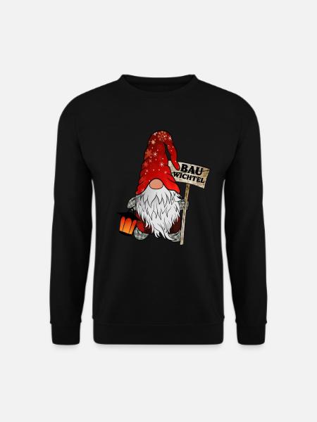 Bau Wichtel – Bauarbeiter Gnome - Unisex Pullover - Schwarz