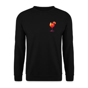 Party Spritz Glas Geschenkidee - Unisex Pullover - Schwarz - Vorne - Alina (178cm) & Michal (187cm)