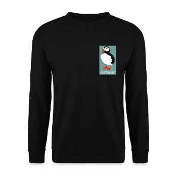 Puffin Puff Puffin - Unisex Sweatshirt - black - Front - Alina (178cm) & Michal (187cm)