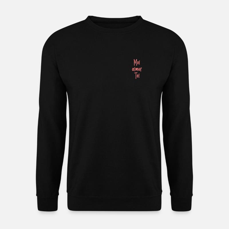 Handschriftliche Zeichnung "Ich liebe dich" - Unisex Pullover - Schwarz