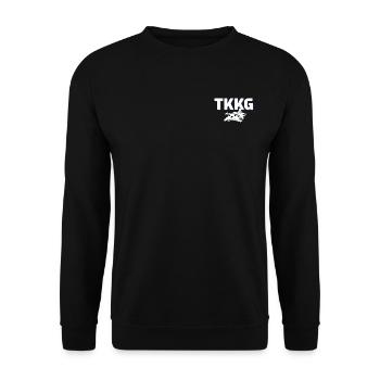 TKKG Logo Mit Gabys Hund Oskar - Unisex Pullover - Schwarz - Vorne - Alina (178cm) & Michal (187cm)