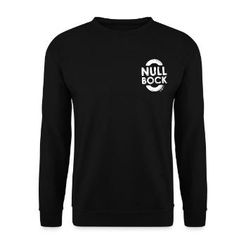Null Bock (weiss) - Unisex Pullover - Schwarz - Vorne - Alina (178cm) & Michal (187cm)