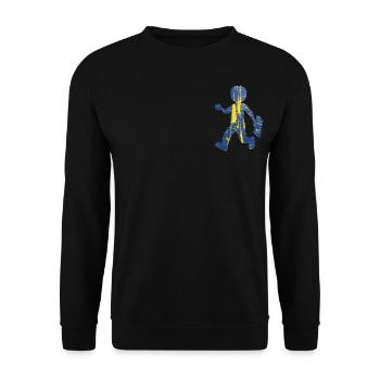 Business Man Blue Yellow - Unisex Sweatshirt - black - Front - Alina (178cm) & Michal (187cm)