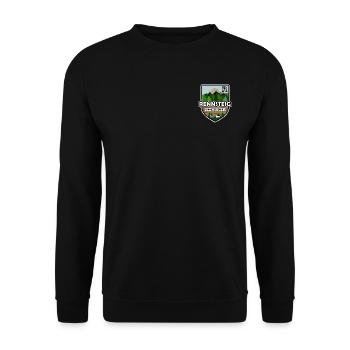 rennsteig wappen bezwinger - Unisex Pullover - Schwarz - Vorne - Alina (178cm) & Michal (187cm)