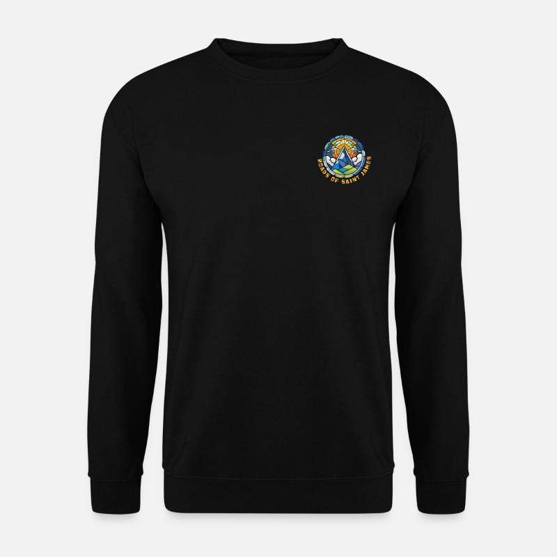 Straßen von St. Jakobus Glasmalerei - Unisex Pullover - Schwarz