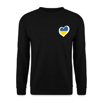 L’Ukraine au cœur - Sweat-shirt Unisexe - noir - Devant - Alina (178cm) & Michal (187cm)