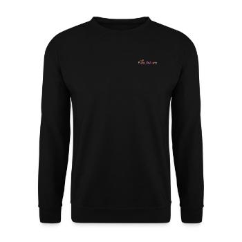 Pure Nature background with hand lettering and col - Unisex Sweatshirt - black - Front - Alina (178cm) & Michal (187cm)