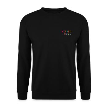 Shirt Hippiesoul - Unisex Pullover - Schwarz - Vorne - Alina (178cm) & Michal (187cm)