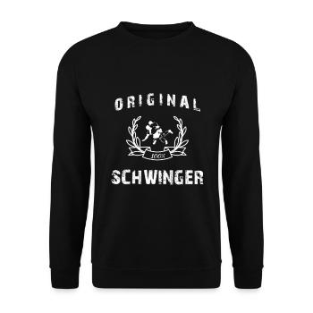 Original 100% Schwinger! 1.0 - Unisex Pullover - Schwarz - Vorne - Alina (178cm) & Michal (187cm)