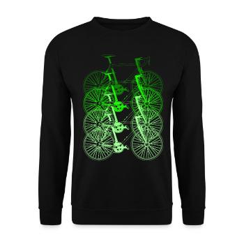 Vélo cycliste vélo vélo roue cadeau - Sweat-shirt Unisexe - noir - Devant - Alina (178cm) & Michal (187cm)