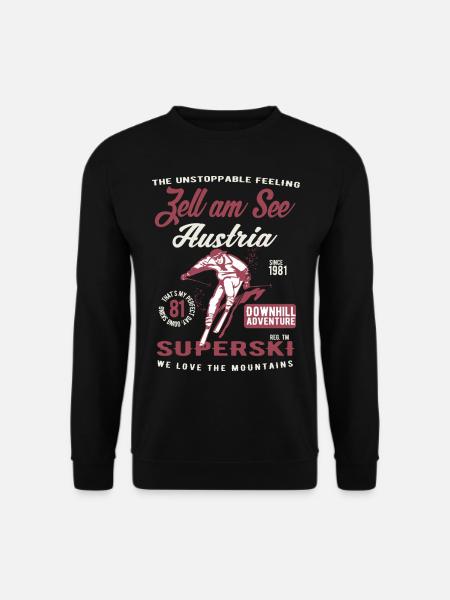 Zell am See Austria Snowboard Ski Extreme Sport - Unisex Pullover - Schwarz