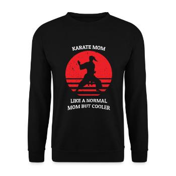 KARATE: Karate Mom Definition - Unisex Pullover - Schwarz - Vorne - Alina (178cm) & Michal (187cm)
