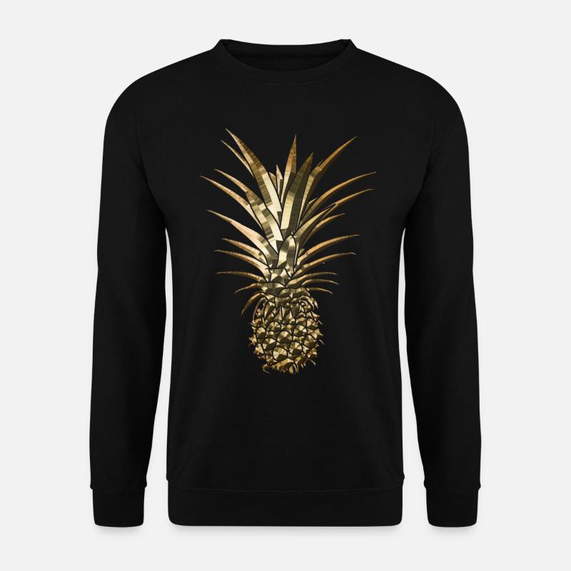 Goldene Ananas modisch stylisch Geschenkidee - Unisex Pullover - Schwarz