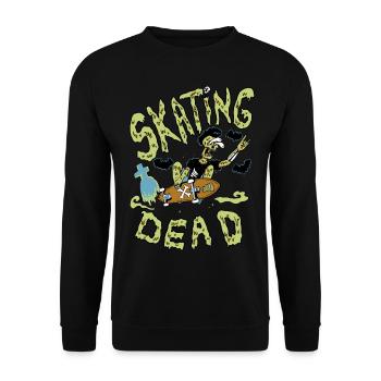 skatingdead - Sweat-shirt Unisexe - noir - Devant - Alina (178cm) & Michal (187cm)