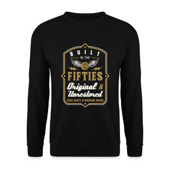 Built in the Fifties Original Parts unrestored - Unisex Sweatshirt - black - Front - Alina (178cm) & Michal (187cm)