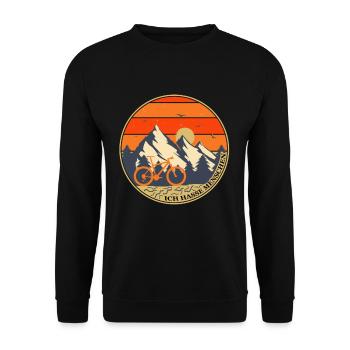ich hasse menschen Biken | Geschenkidee - Unisex Pullover - Schwarz - Vorne - Alina (178cm) & Michal (187cm)