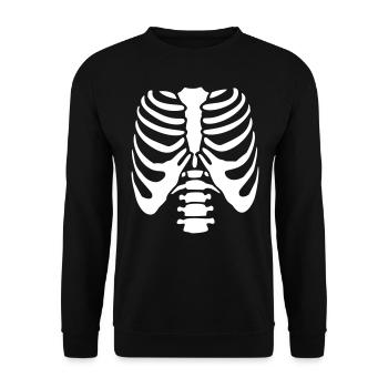 Costume de squelette Halloween Carnaval Horreur - Sweat-shirt Unisexe - noir - Devant - Alina (178cm) & Michal (187cm)
