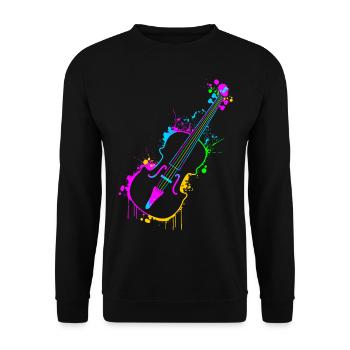 Violine - Unisex Pullover - Schwarz - Vorne - Alina (178cm) & Michal (187cm)