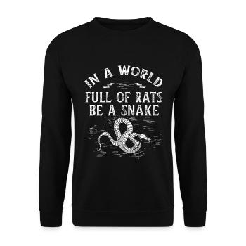 Snake - Unisex Sweatshirt - black - Front - Alina (178cm) & Michal (187cm)