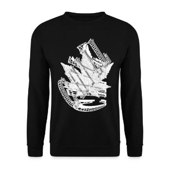 CHILL Hemp Leaf - Unisex Sweatshirt - black - Front - Alina (178cm) & Michal (187cm)